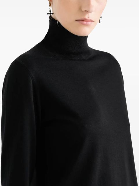 Dolce & Gabbana logo-embroidered sweater - Black