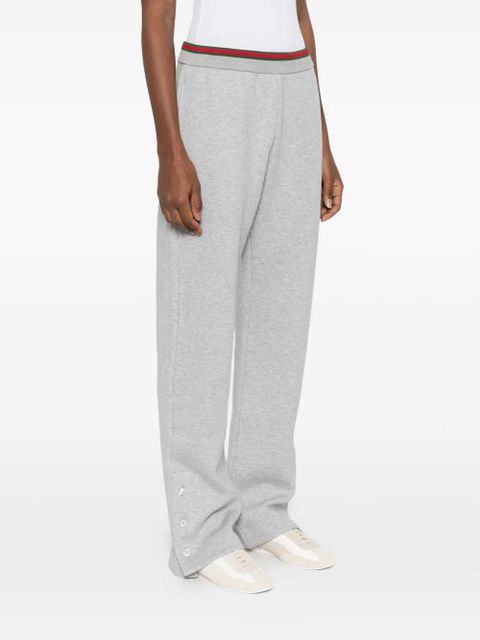 Gucci button-detail track pants - Grey