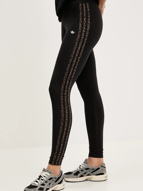 adidas Originals legginsy damskie kolor czarny z aplikacją JW7307