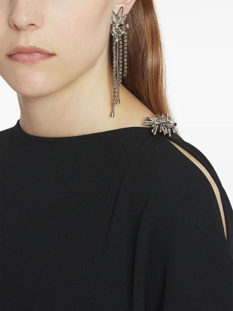 Lanvin appliqué-detail midi dress - Black