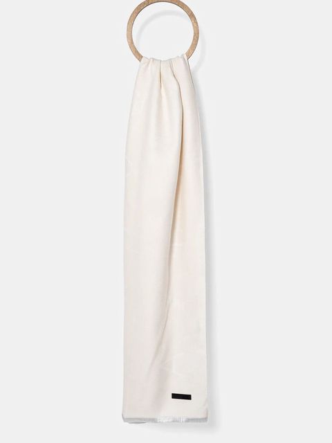 EA7 Emporio Armani szal damski kolor beżowy gładki AF10450.7W000022