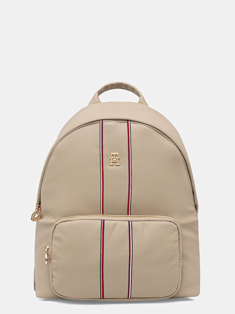 Tommy Hilfiger plecak damski kolor beżowy mały gładki AW0AW18001 - zdjęcie produktu nr 1