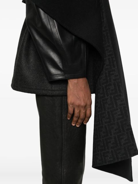 FENDI buttoned cape - Black