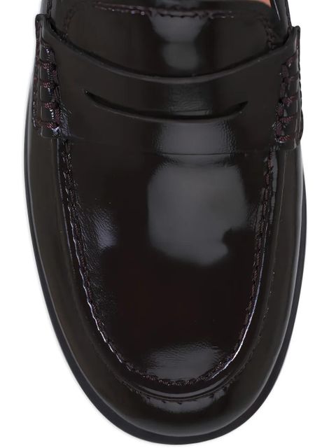 Gianvito Rossi Georgie Mocha penny-strap loafers - Brown