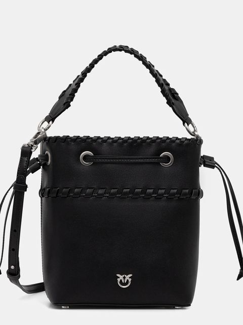 Pinko torebka skórzana kolor czarny 104303 A2OR