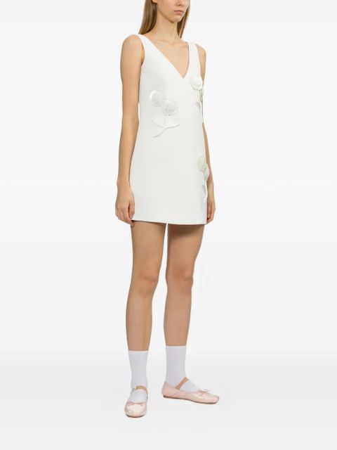 Self-Portrait floral-embellished mini dress - White - zdjęcie produktu nr 2