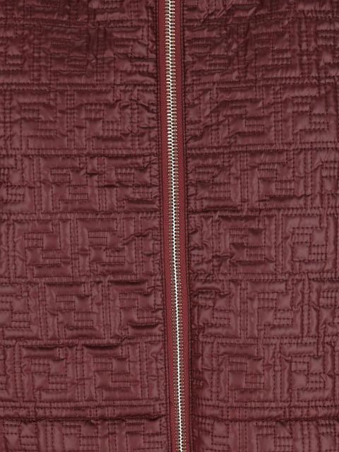 FENDI zip-fastening hooded quilted gilet - Red