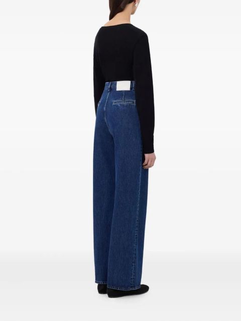 LouLou de Saison pleated wide-leg jeans - Blue
