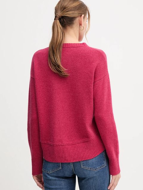 United Colors of Benetton sweter z dodatkiem wełny damski kolor różowy 1244D10BC