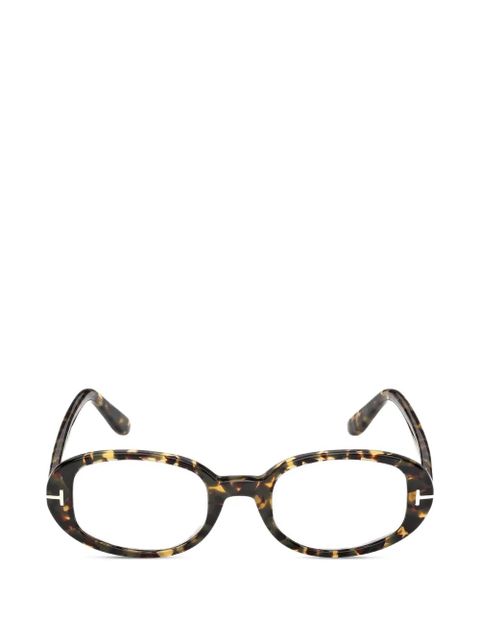 TOM FORD Eyewear Iggy oval-frame sunglasses - Brown - zdjęcie produktu nr 1