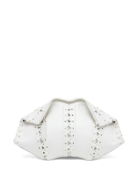 Alexander McQueen Manta lace-up clutch bag - White - zdjęcie produktu nr 1