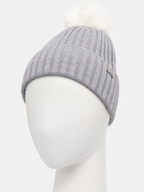 BOSS czapka wełniana kolor szary 50545781 - zdjęcie produktu nr 2