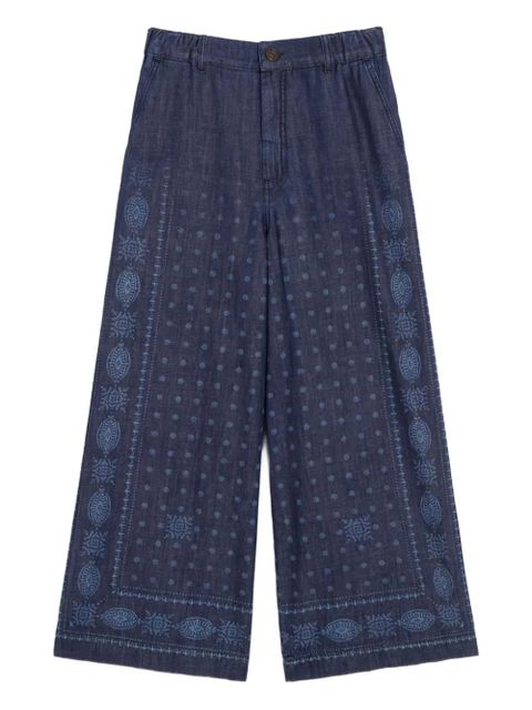 Weekend Max Mara printed trousers - Blue - zdjęcie produktu nr 1