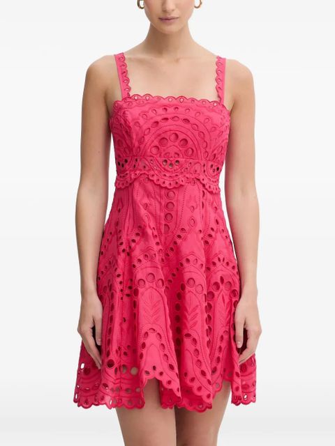 Charo Ruiz Ibiza Zeph scalloped embroidered dress - Pink - zdjęcie produktu nr 1