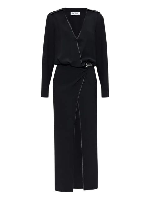 The Attico wrap-front split dress - Black - zdjęcie produktu nr 1