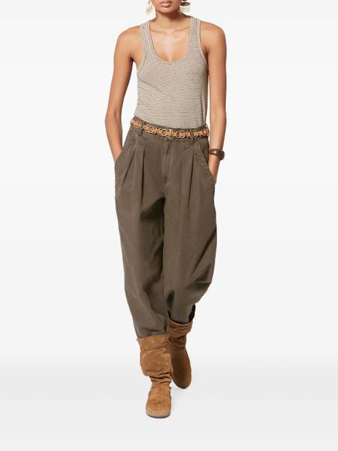 MARANT ÉTOILE Nadine pleated-details trousers - Brown