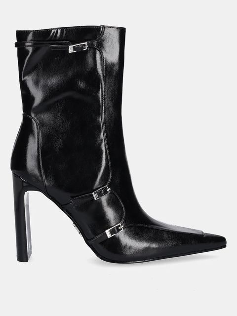 Steve Madden botki Fastened damskie kolor czarny na słupku 11004818 - zdjęcie produktu nr 2