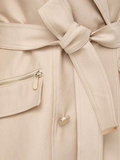 Morgan płaszcz GLADIA damski kolor beżowy przejściowy dwurzędowy