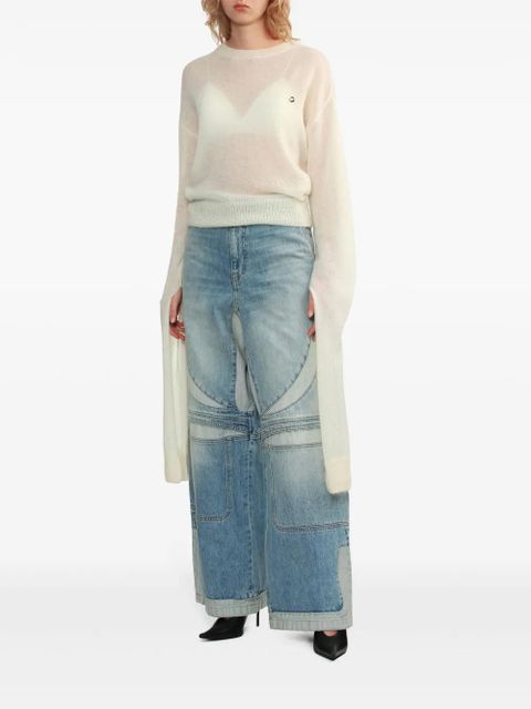 Coperni extra-long-sleeve jumper - White