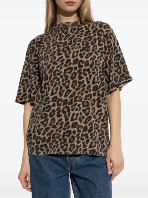ANINE BING leopard-print T-shirt - Black