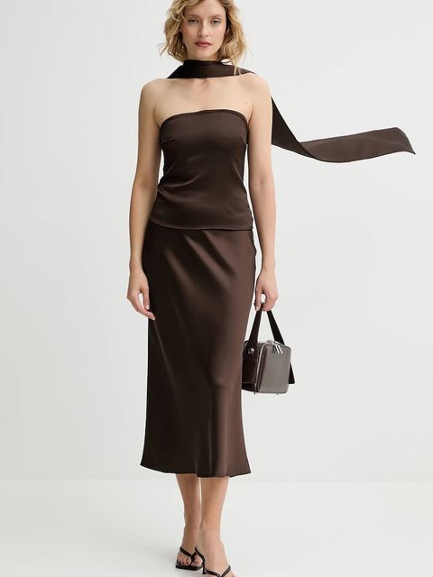 Answear.LAB top i spódnica damski kolor brązowy - zdjęcie produktu nr 2