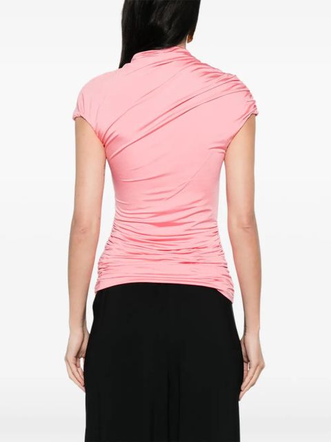 Self-Portrait draped top - Pink