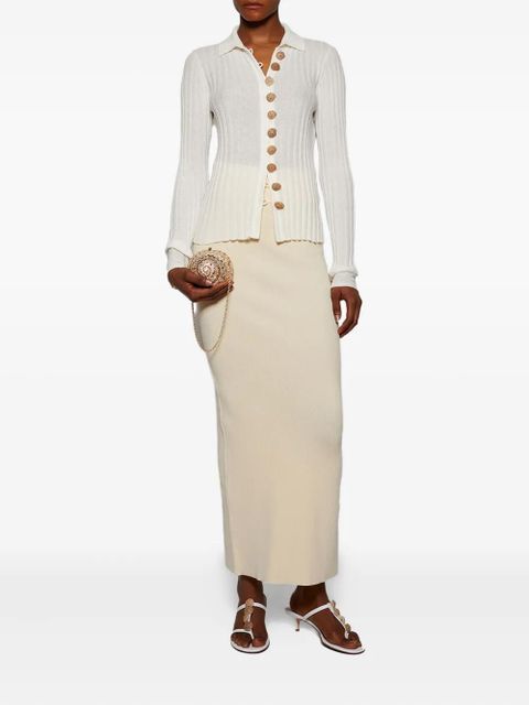 Christopher Esber 40mm Sundial seashell heeled sandals - White