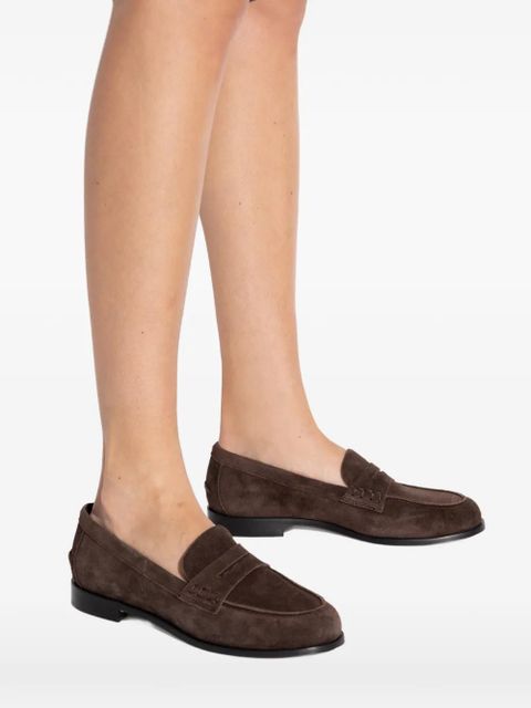 Aeyde suede leather loafers - Brown