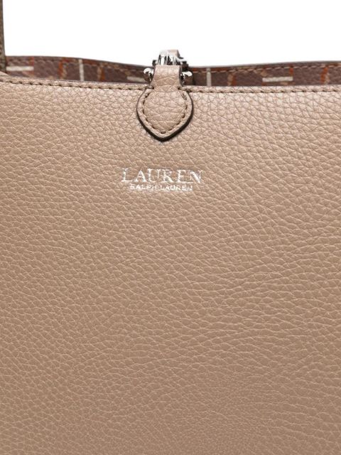 Lauren Ralph Lauren pebble-leather tote bag - Brown