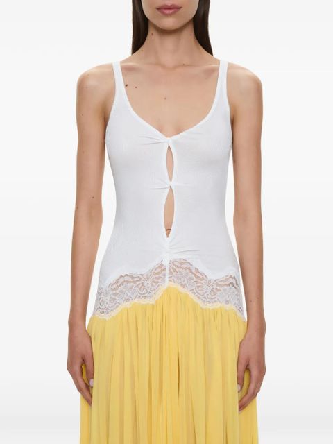 Christopher Esber twist lace tank maxi dress - Yellow