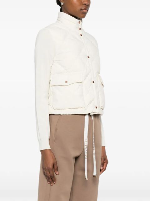 Moncler quilted pocketed jacket - Neutrals