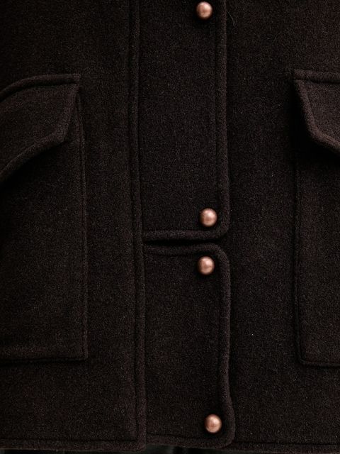 Sessun płaszcz z domieszką wełny