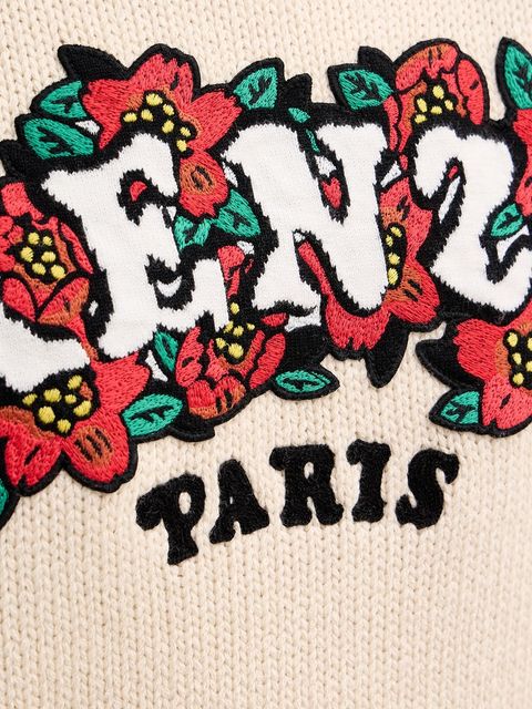 Kenzo sweter wełniany x Verdy damski kolor beżowy ciepły FF52PU4913CX.02