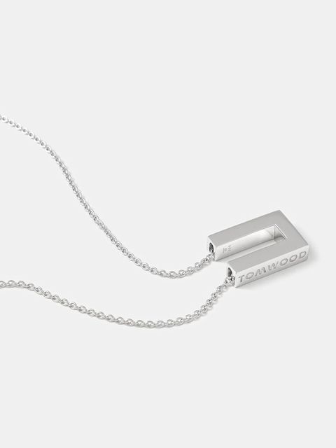 Tom Wood naszyjnik srebrny Square Pendant - zdjęcie produktu nr 1