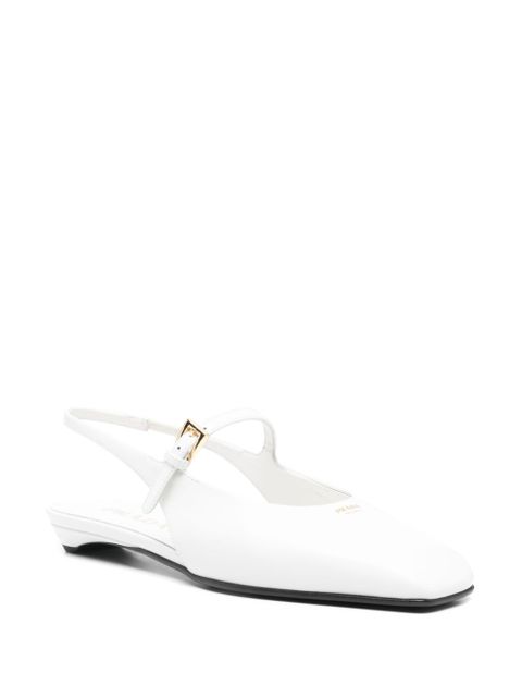 Prada leather slingback ballet flats - White - zdjęcie produktu nr 2