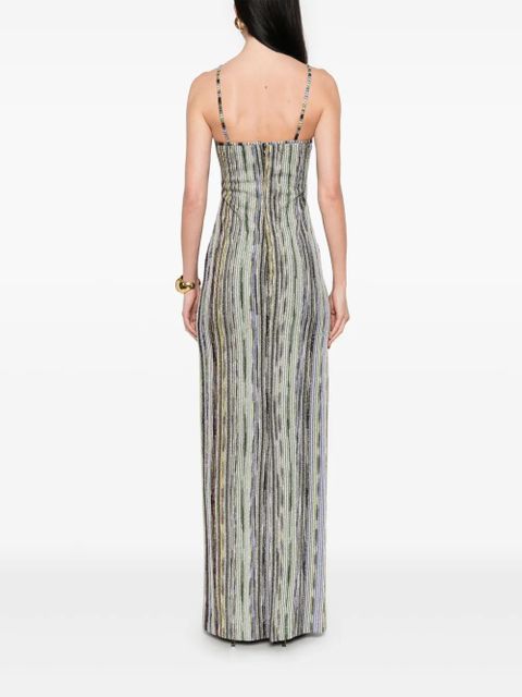 Missoni striped lurex dress - Silver