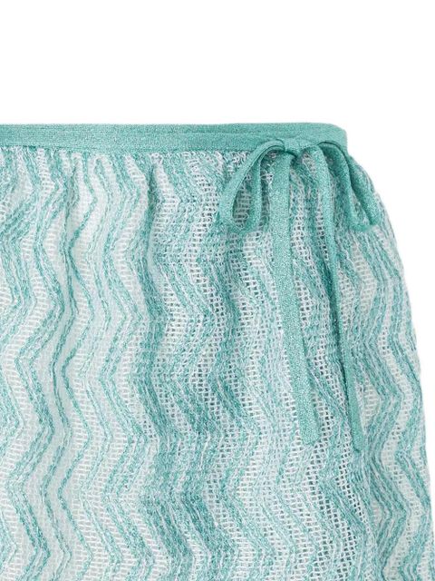 Missoni zigzag-pattern side-tie mini skirt - Blue - zdjęcie produktu nr 2
