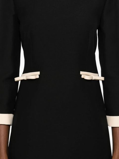 Valentino Garavani bow-embellished round-neck dress - Black
