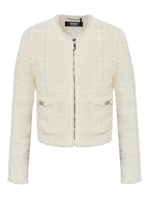 Versace cotton cardigan jacket - Neutrals