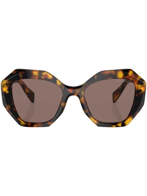Prada Eyewear tortoiseshell-effect logo sunglasses - Green - zdjęcie produktu nr 1