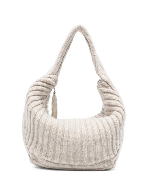 Aya Muse ribbed zip tote bag - Neutrals - zdjęcie produktu nr 1