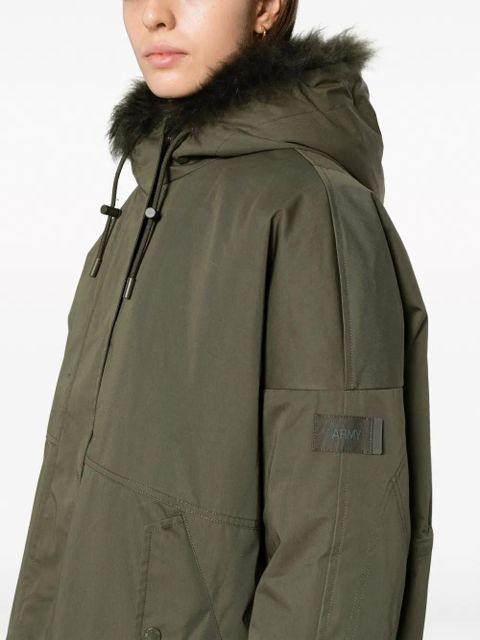 Yves Salomon reversible hooded cropped parka - Green