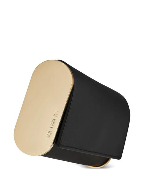 Aquazzura metallic-plaque chain shoulder bag - Black