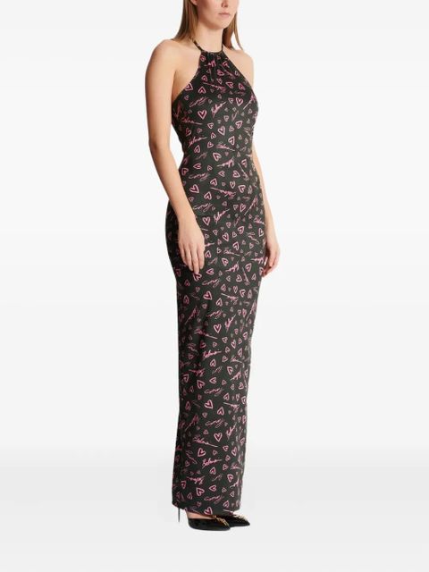 Balmain Crush-print maxi dress - Black - zdjęcie produktu nr 2
