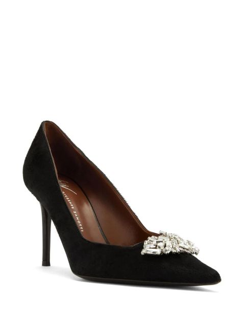 Giuseppe Zanotti 105mm Raquel Crystal pumps - BLACK
