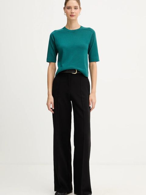 United Colors of Benetton sweter wełniany damskie kolor zielony lekki 11AHD10E6 - zdjęcie produktu nr 2