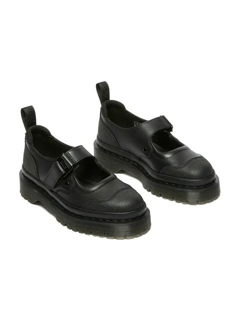 Dr. Martens półbuty skórzane Indica II Bex Tech Mary Jane damskie kolor czarny na platformie DM41015002 - zdjęcie produktu nr 2