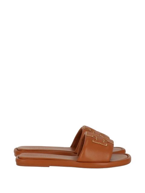 Tory Burch Double T Sport slides - Brown - zdjęcie produktu nr 1