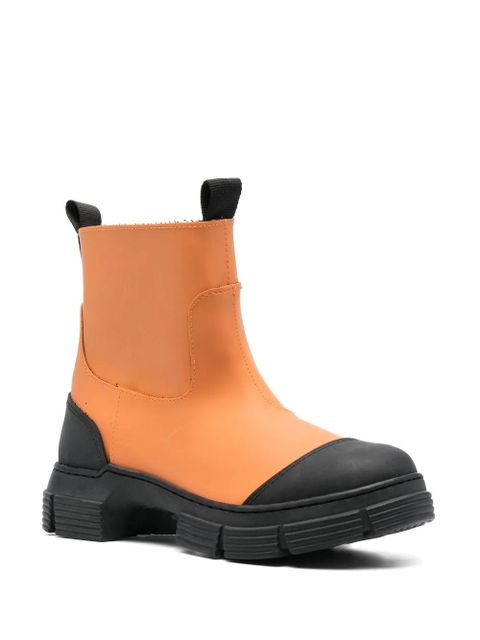 GANNI 55mm chunky slip-on boots - Orange - zdjęcie produktu nr 2