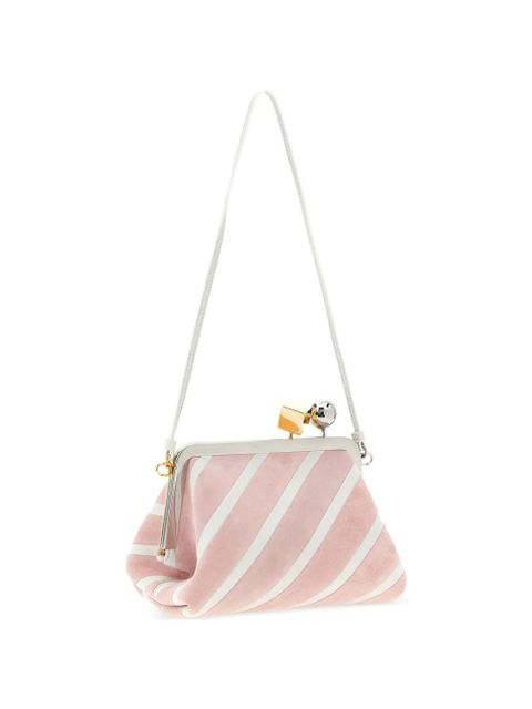 Jacquemus small The Berlingot striped clasp leather clutch bag - Pink - zdjęcie produktu nr 1
